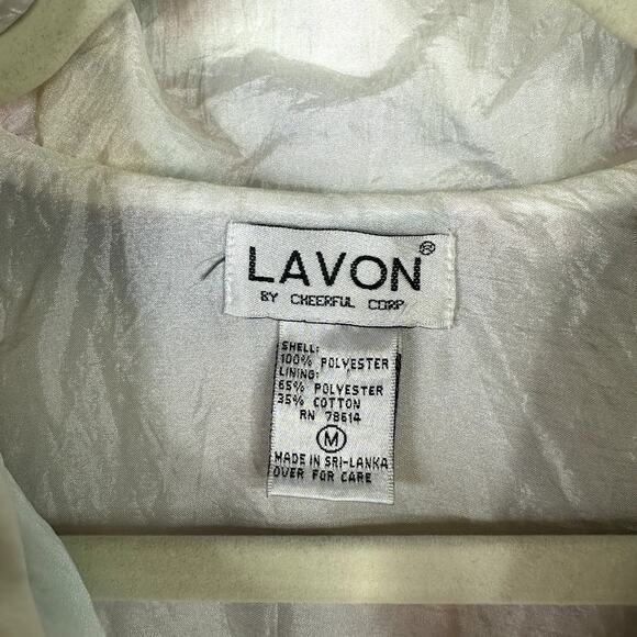 Vintage LAVON By Cheerful Corp VTG Watercolor Windbreaker Zip Jacket Medium - Picture 2 of 7